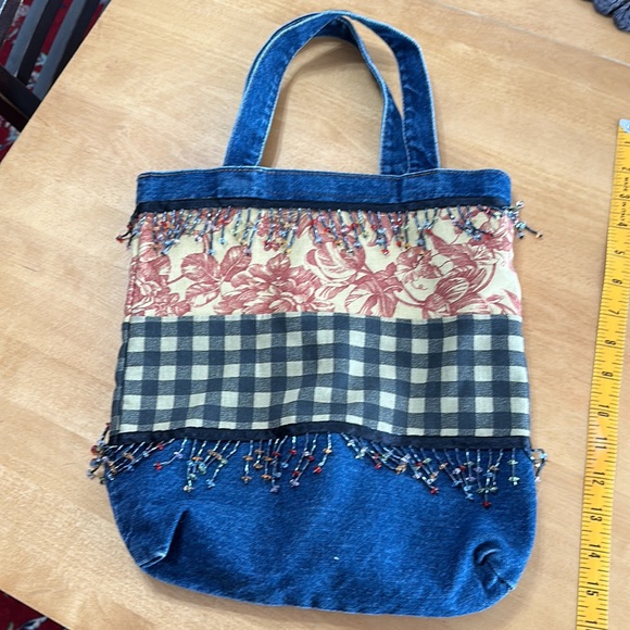 Handmade Women’s Denim Toile tote bag - Picture 5 of 8